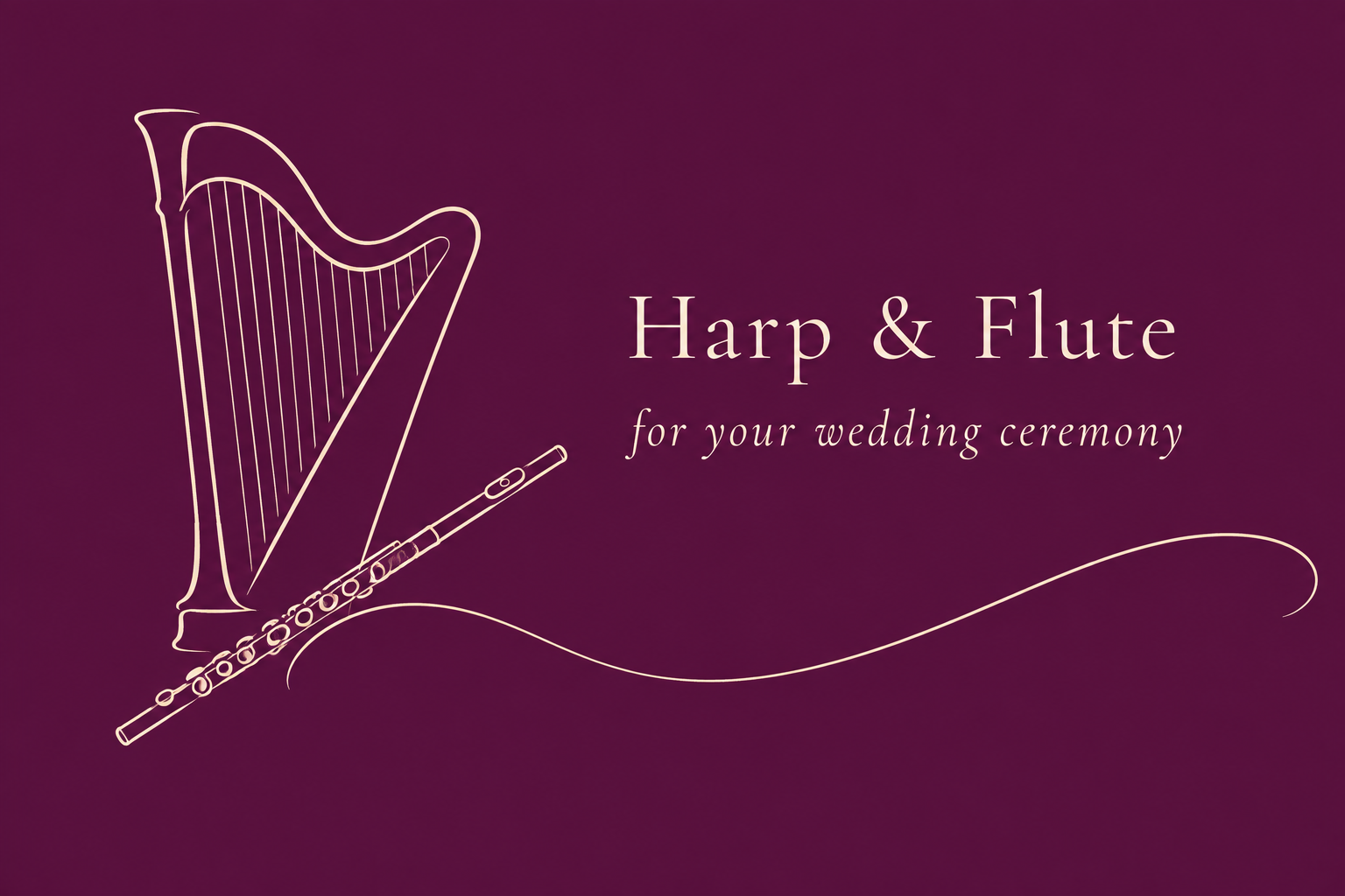harp en fluit voor jullie ceremonie
